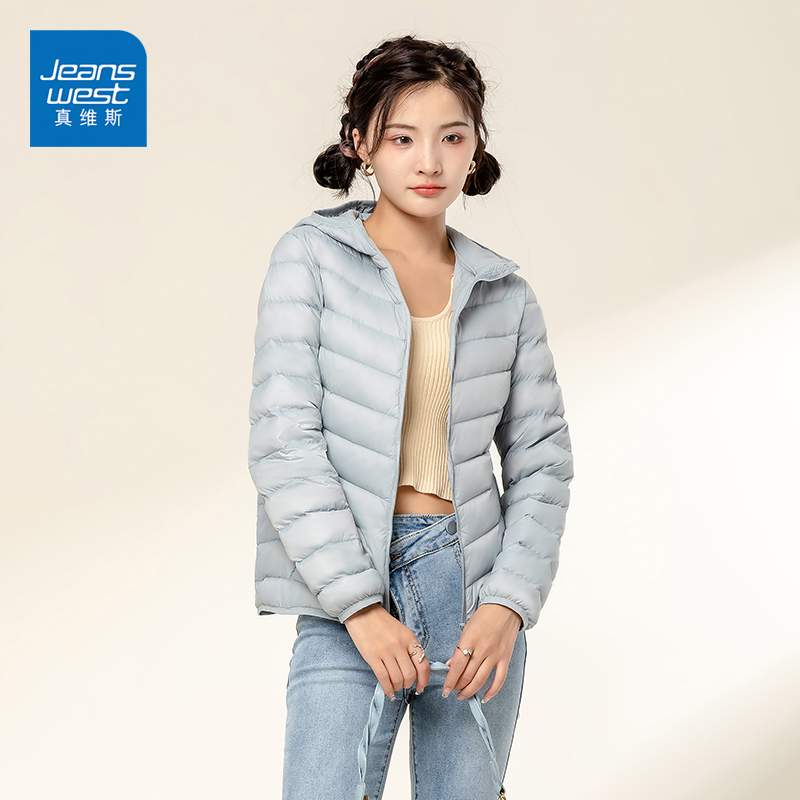 真维斯轻薄羽绒服女短款2023年秋冬新款休闲内胆薄款内搭外穿外套_真维斯女装服饰店_女装/女士精品-第3张图片-提都小院