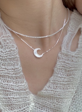 法式轻奢天然白月亮项链