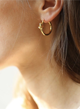 wearring欧美风圈圈时髦镀金绳结