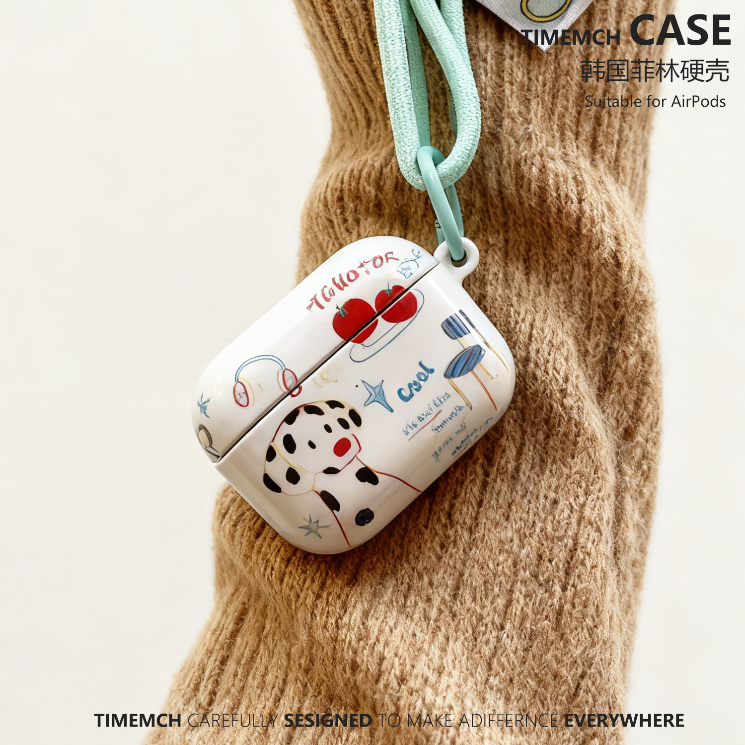 原创美式番茄斑点狗适用airpodspro2保护套airpods4保护壳卡通airpods3苹果耳机保护套二三代ins风,淘宝优惠券,粉丝福利购,淘宝优惠卷