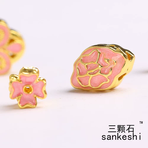 Новый Jingtai Blue Copper Gold Pink Pink Drip с жемчужным лотосом