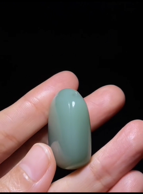 天然精品和田玉碧玉平安无事牌颜色好细度过灯正品带证书全国复检