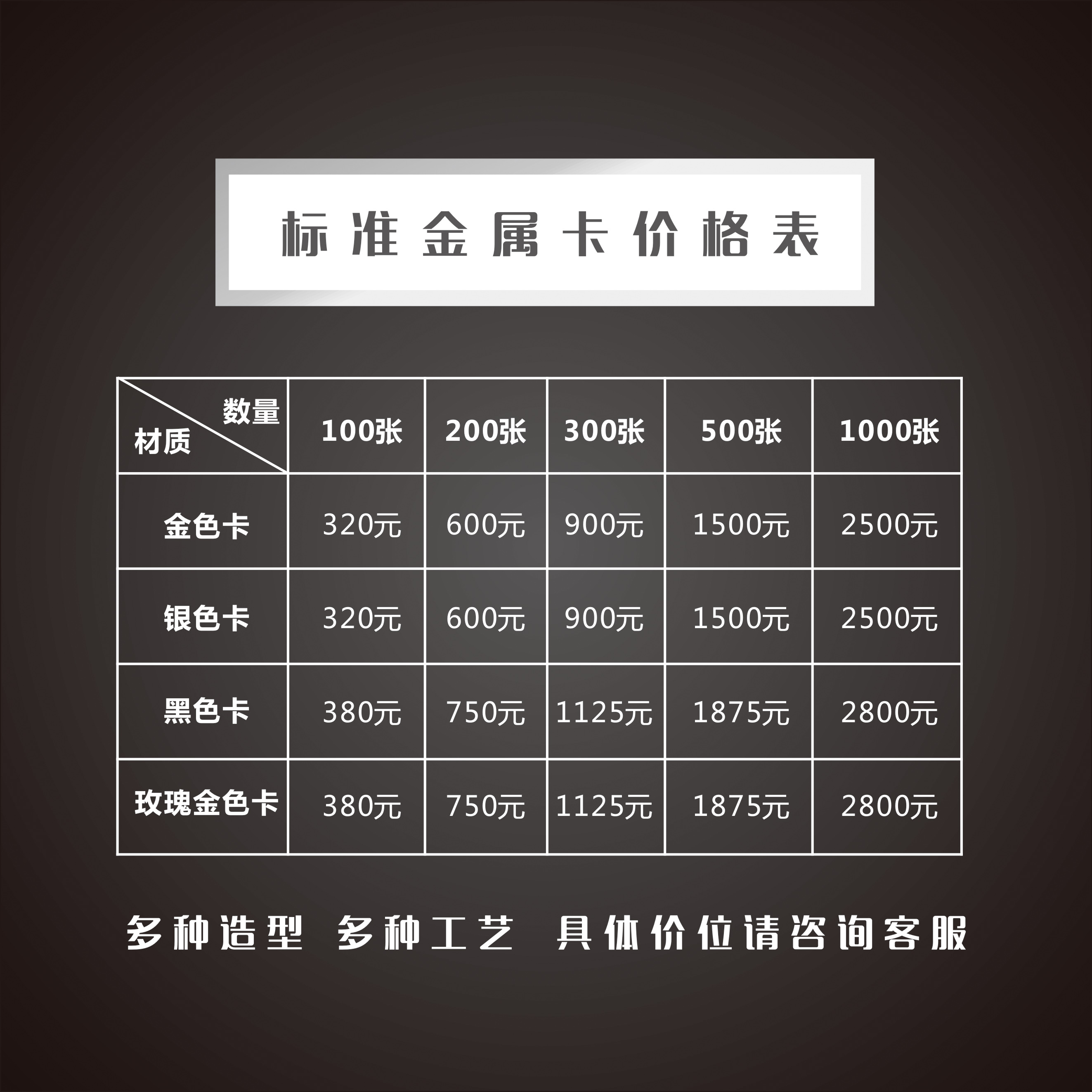 会员卡金属卡定制制作vip卡不锈钢卡拉丝卡金银卡异形镂空磁条卡 - 图3