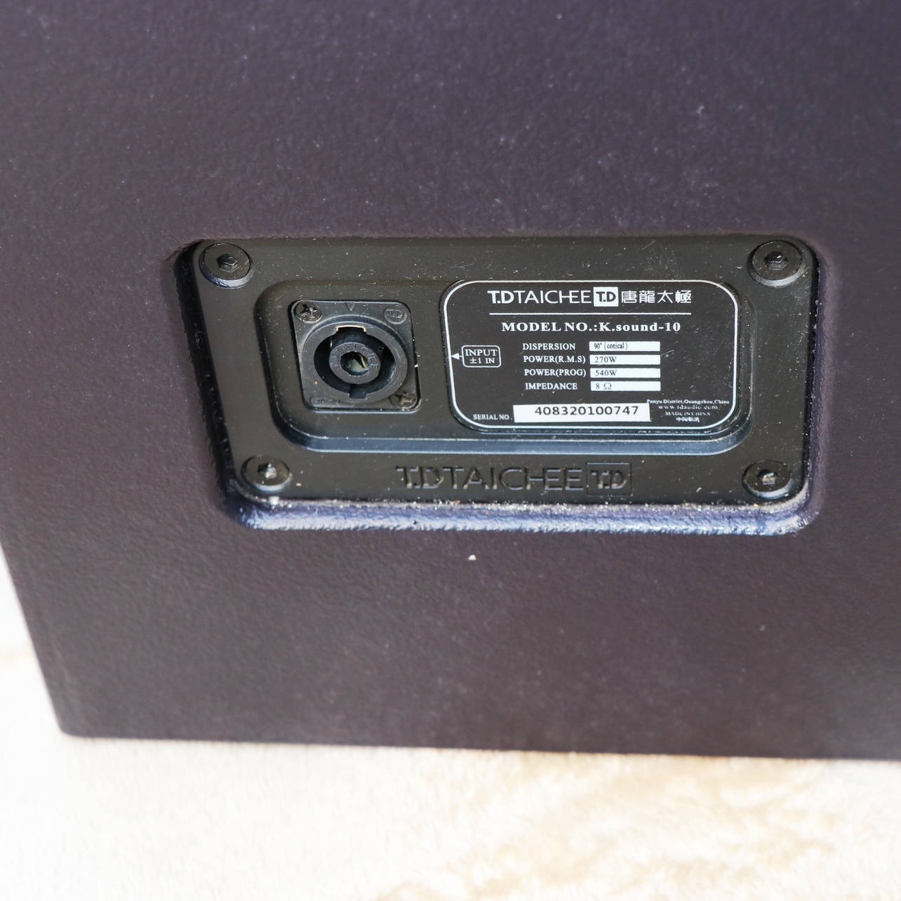 TD Tanglong Tai Chi K.sound 10-inch professional stage speakers imported from Italy 10-inch ktv speakers