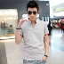 Áo thun nam tay ngắn 2017 xu hướng mùa hè nam cotton mỏng cổ áo sơ mi nam polo áo nửa quần áo - Polo áo phông kẻ ngang nam Polo