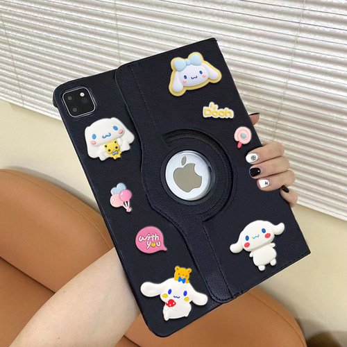 玉桂狗公仔旋转360适用ipad9代保护套A2197第八代新款MINI7卡通A2270苹果Air3/10.5英寸ipad9.7寸A1893A1822 - 图3