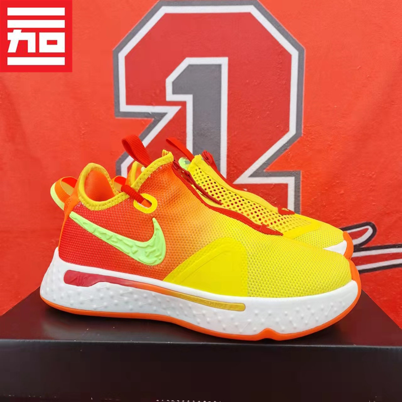 NIKE耐克保罗乔治PG4泡椒男女气垫缓震实战篮球鞋 CD5082-010-200