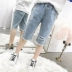 7 cô gái quần short trẻ em mới mùa hè phần mỏng quần của phụ nữ trẻ em quần denim lỗ quần bé trai 5 quần - Quần jean