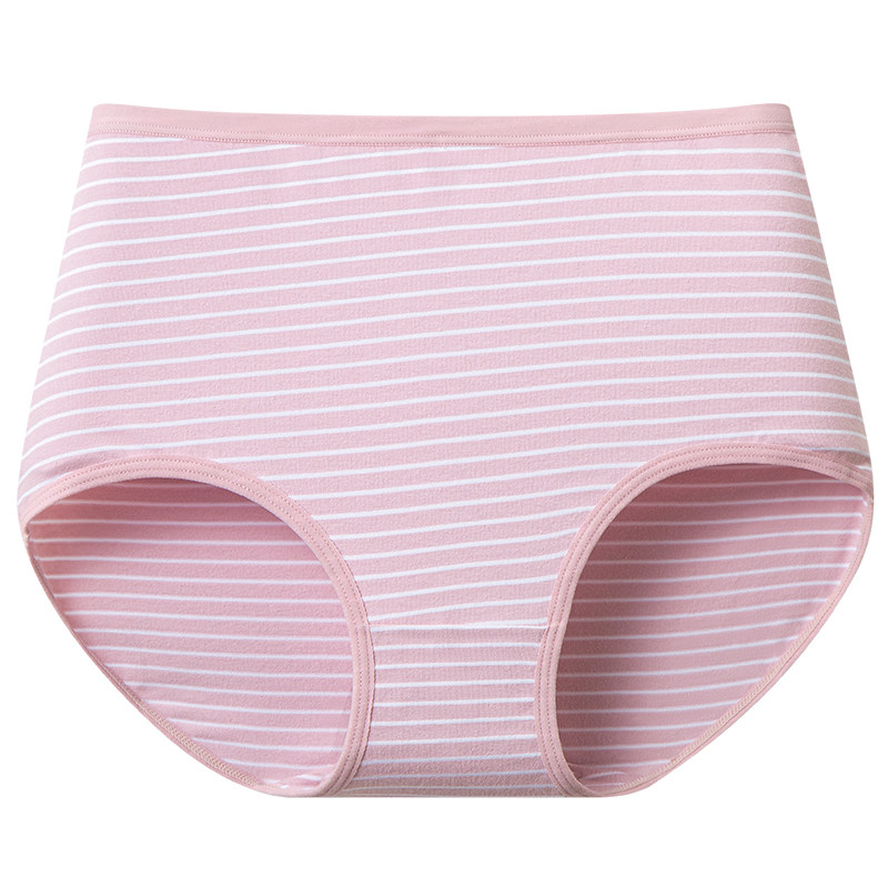 加肥加大码内裤女士纯棉抗菌条纹中老年女式中高腰宽松妈妈三角裤,淘宝优惠券,粉丝福利购,淘宝优惠卷