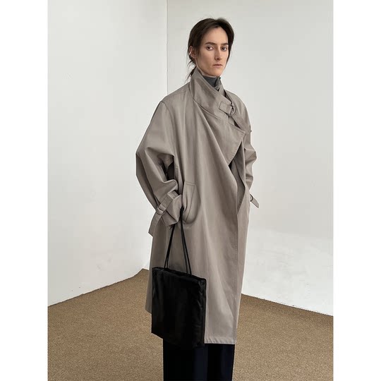 COLN Qiuxin No-button stand collar loose windbreaker jacket