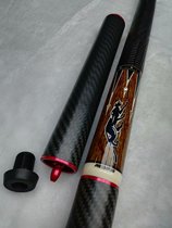 Americas leopard lengthened after extension of Metz Fast tooth lengthening device after extending the universal black 89 club billiard cue metal