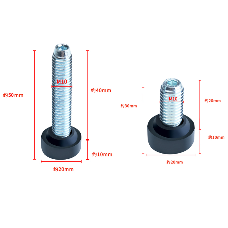 m10螺丝家具可调脚调节脚桌椅垫脚高低升降脚升降椅脚杯地脚支撑-图2