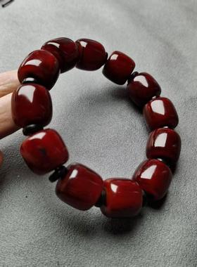 正宗带血丝西藏保真16桶珠手串