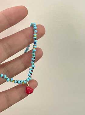 锁骨链2024新款彩色串珠