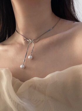 少女甜酷风钛钢蝴蝶结仙女链