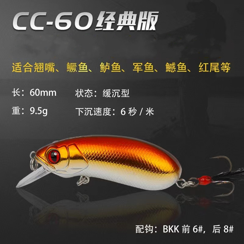 大河奔流CC60/CC50/CC70路亚饵小胖远投翘嘴军鱼专用假饵小胖子 - 图1