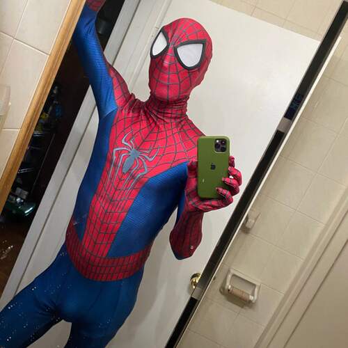 成人儿童超凡2蜘蛛侠战衣Cosplay连体紧身衣服万圣节zentai套装 - 图0