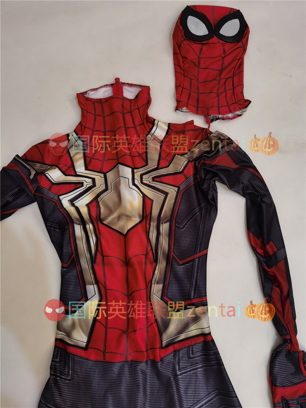 成人儿童 No Way Home英雄无归蜘蛛侠连体紧身衣Spiderman Cos服 - 图0