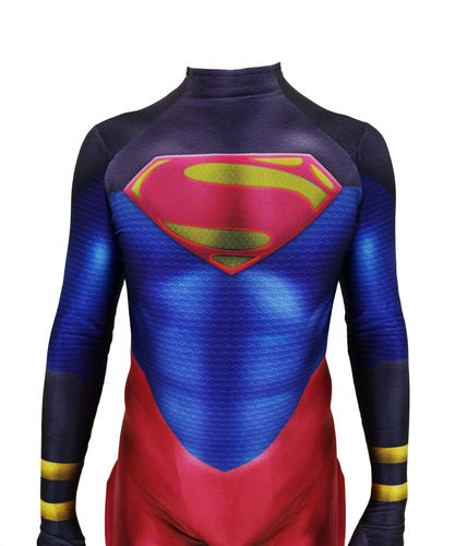 成人儿童DC漫画正义联盟蓝色肌肉超人连体紧身衣Superman Cosplay - 图1
