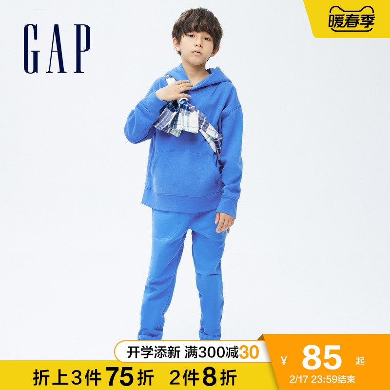 gap男女童碳素软磨抓绒755653卫裤 Gap裤子