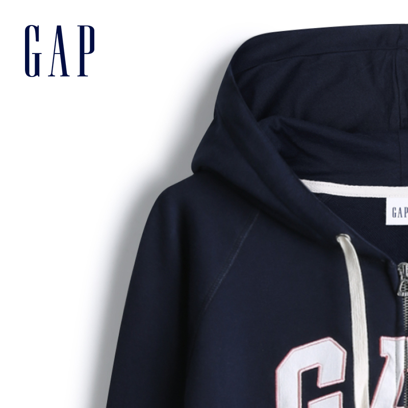 gap女装logo拉链连帽衫春 Gap卫衣/绒衫