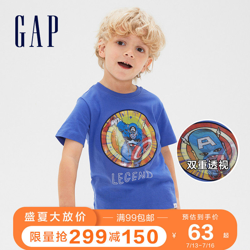 gap男幼童纯棉短袖夏季新款t恤 GapT恤