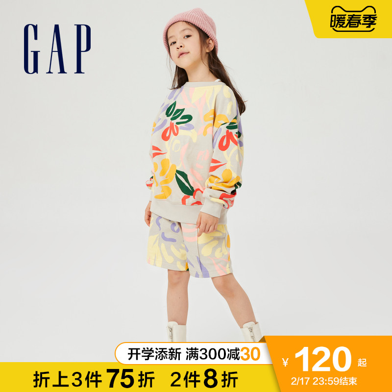 gap女童logo涂鸦印花857218卫衣 Gap卫衣/绒衫