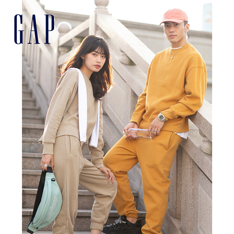 gap男女装碳素软磨圆领抓绒卫衣 Gap卫衣