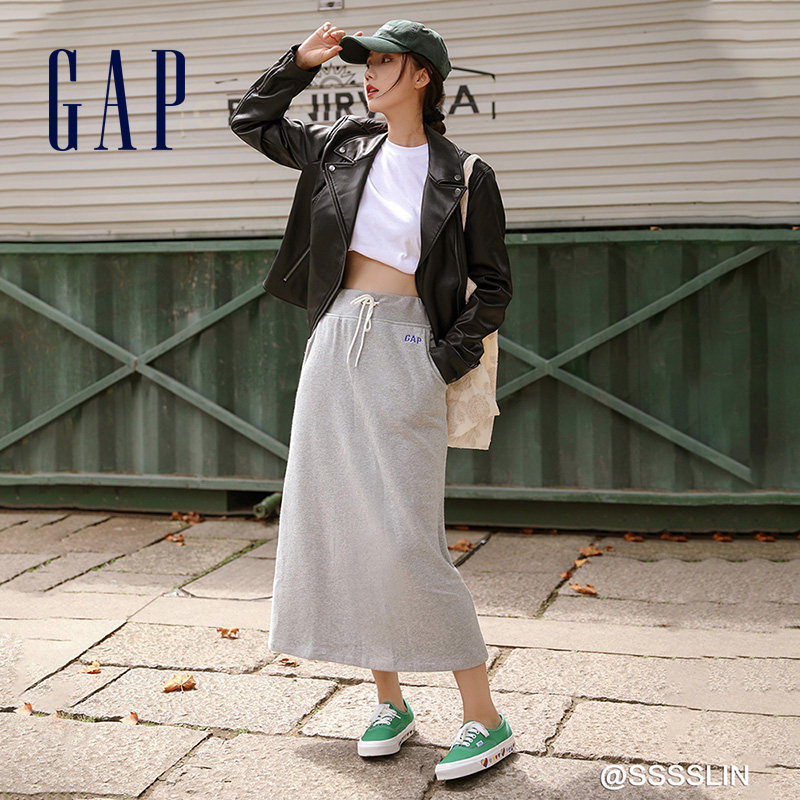 gap logo法式圈织软秋季新款半身裙 Gap半身裙