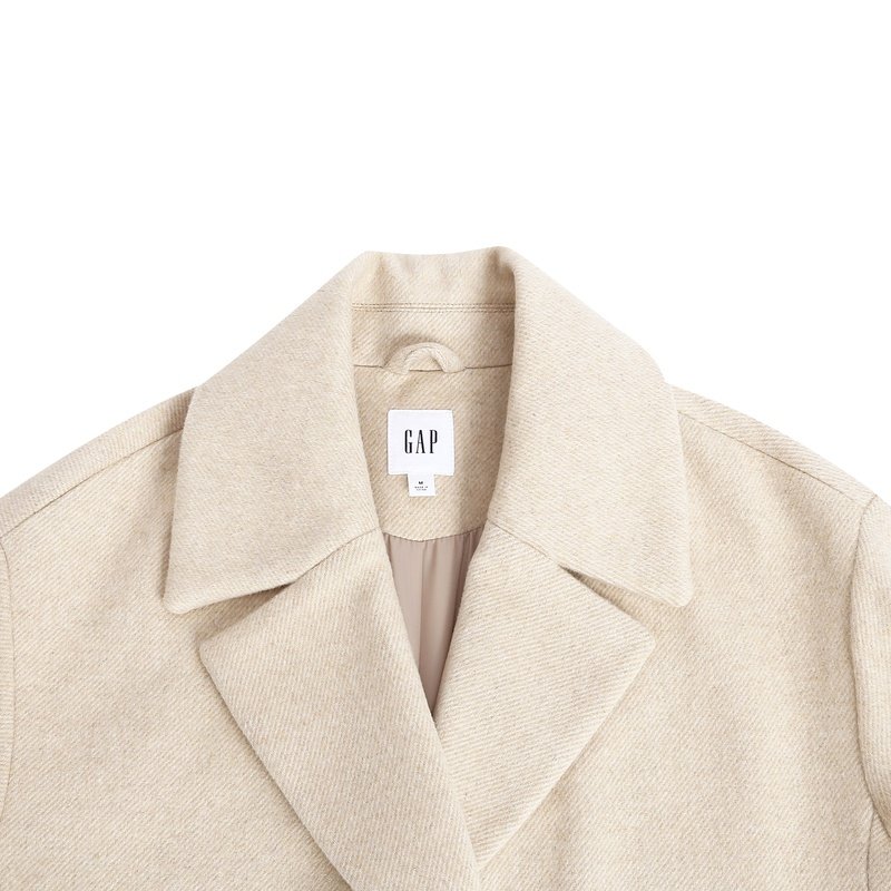 gap女装长袖493856时尚毛呢大衣 Gap毛呢外套