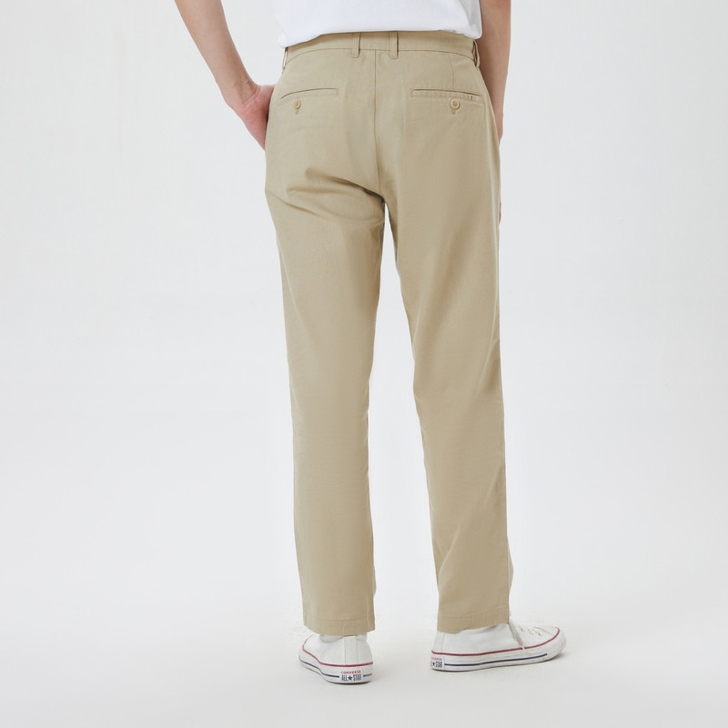 【轻透气系列】gap男装夏棉麻长裤 Gap休闲裤