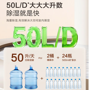 【新品】松下除湿机家用别墅地下室大功率干衣燥大容量抽湿器100C
