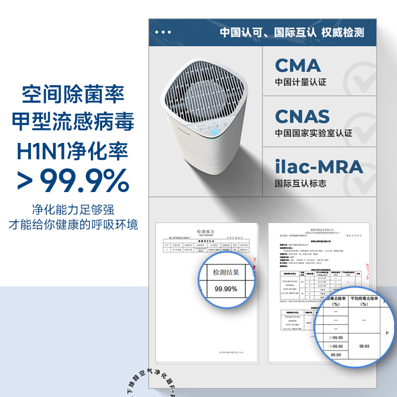 松下空气净化器智能家用除甲醛室内去味二手烟雾霾净化机PBW75C