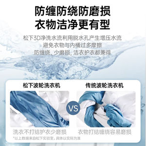 [爱妻号]松下波轮洗衣机10kg大容量全自动家用官方旗舰正品K3AF