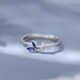 999 sterling silver butterfly ring for women niche design light luxury high-end feel open ring plain circle index finger ring