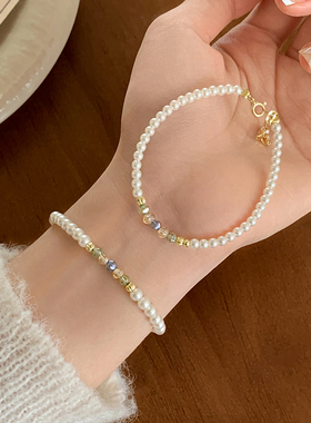 巷南925纯银珍珠手链轻奢爆款女