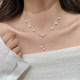 Xiangnan 925 sterling silver bow pearl necklace light luxury