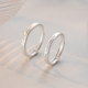 Lane South 999 sterling silver love letter couple pair ring