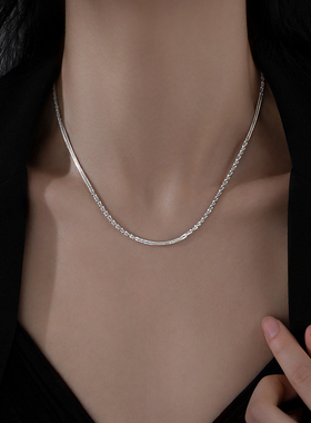 巷南925纯银波光粼粼项链轻奢女