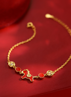 巷南925纯银马上有钱手链本命年