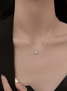 巷南925纯银星辰项链轻奢小众女