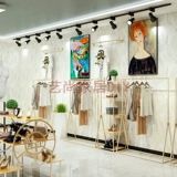 Получите в магазине одежды на полке на полке золото -розовая висящая навеса по приземлению висящая одежда для женской одежды