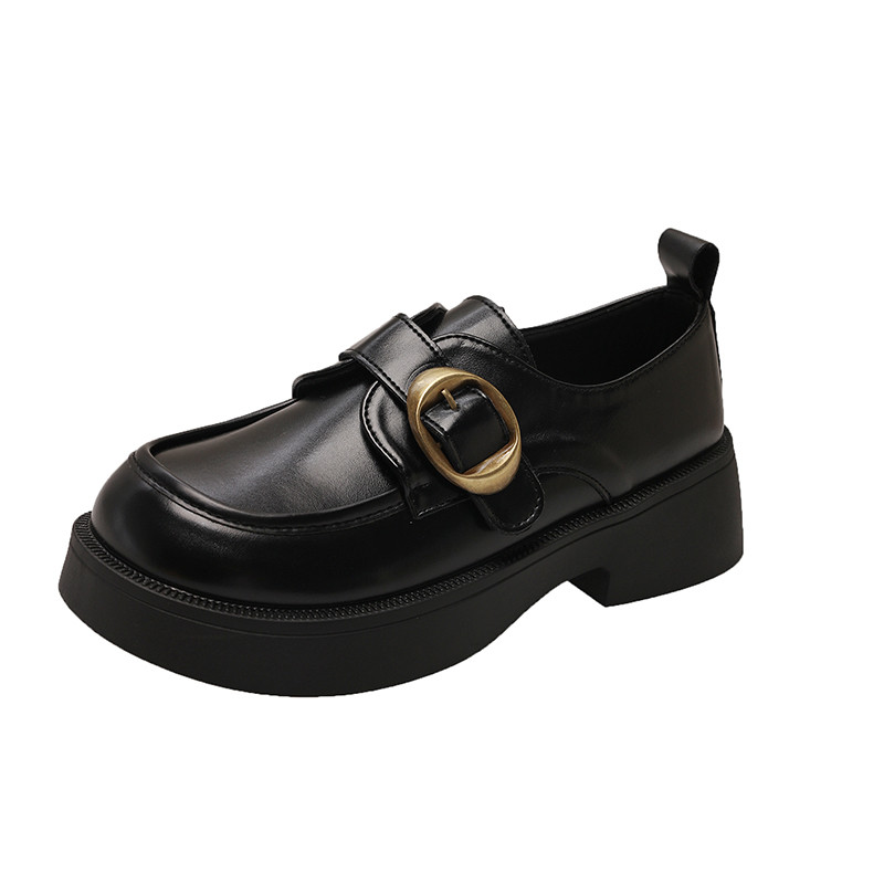 英伦风通勤小皮鞋女2025新款百搭配裙子黑色单鞋软底魔术贴乐福鞋,淘宝优惠券,粉丝福利购,淘宝优惠卷