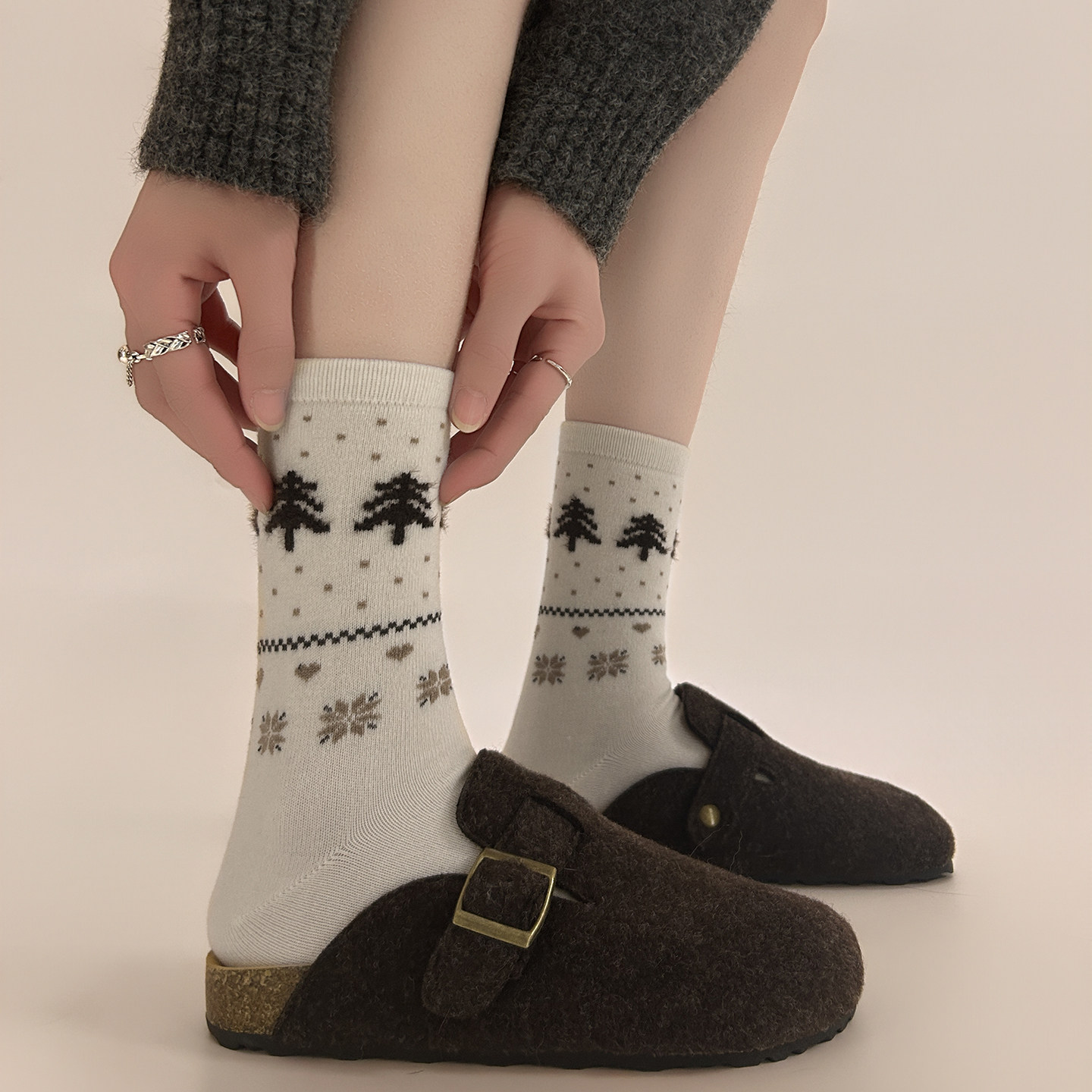 【4双装】冬天bi不可少的羊毛袜子~保暖又漂亮~上脚舒适~袜子女厚,淘宝优惠券,粉丝福利购,淘宝优惠卷