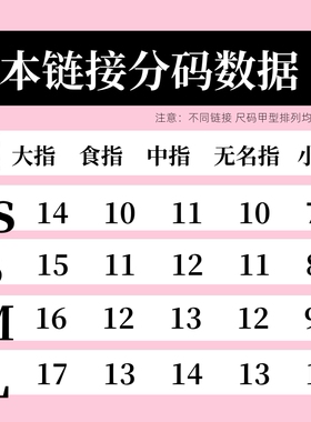 梨花姬A系列小指789穿戴甲卖家专用分码甲片常用尺码超薄磨砂无痕