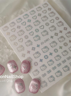AON美甲凯蒂猫带背胶贴纸