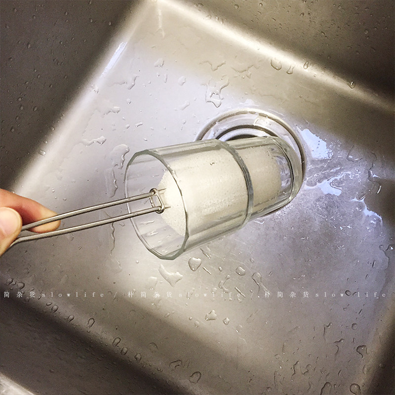 朴简 日式可替换海绵杯刷 玻璃杯清洁刷子海绵刷奶瓶刷 8223,淘宝优惠券,粉丝福利购,淘宝优惠卷