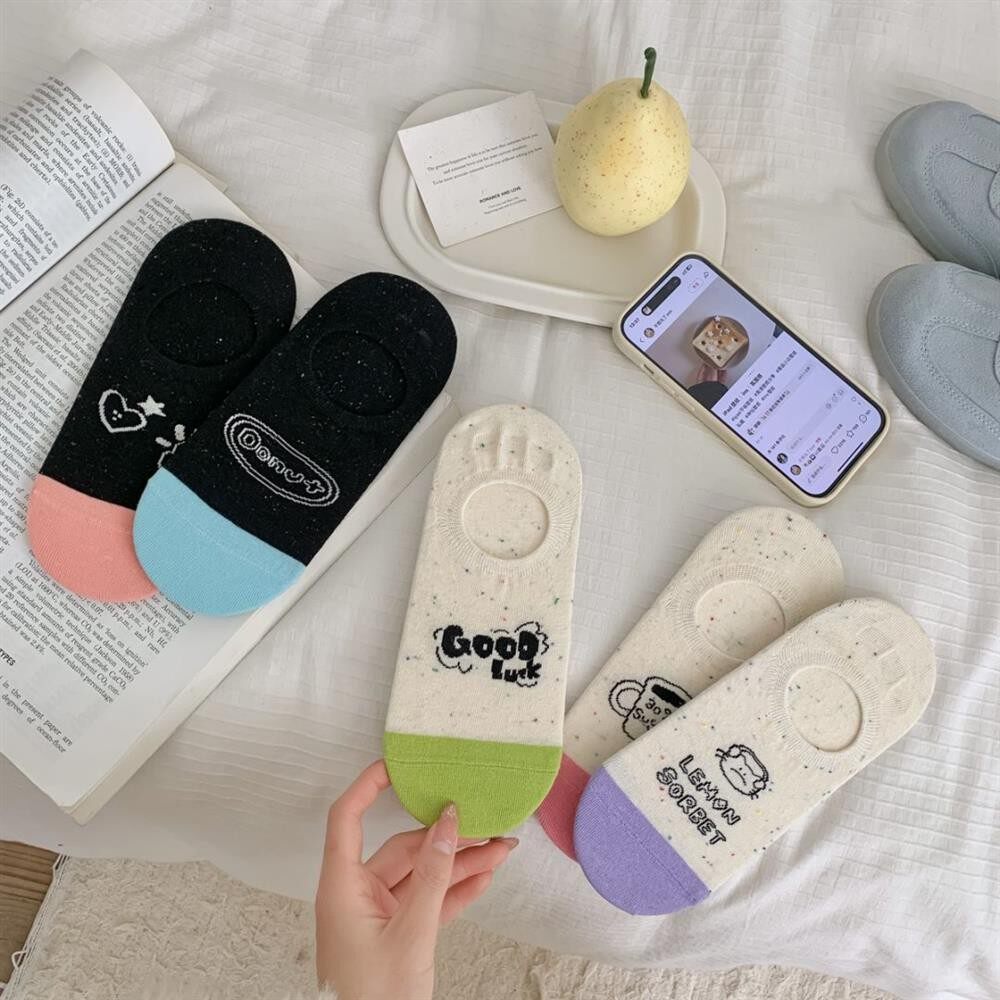 袜隐形纱船夏季袜子女点子袜浅口透气新款休闲防滑女袜薄袜子包邮
