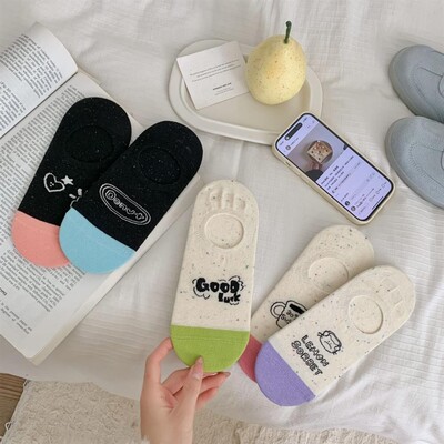 袜隐形纱船夏季袜子女点子袜浅口透气新款休闲防滑女袜薄袜子包邮