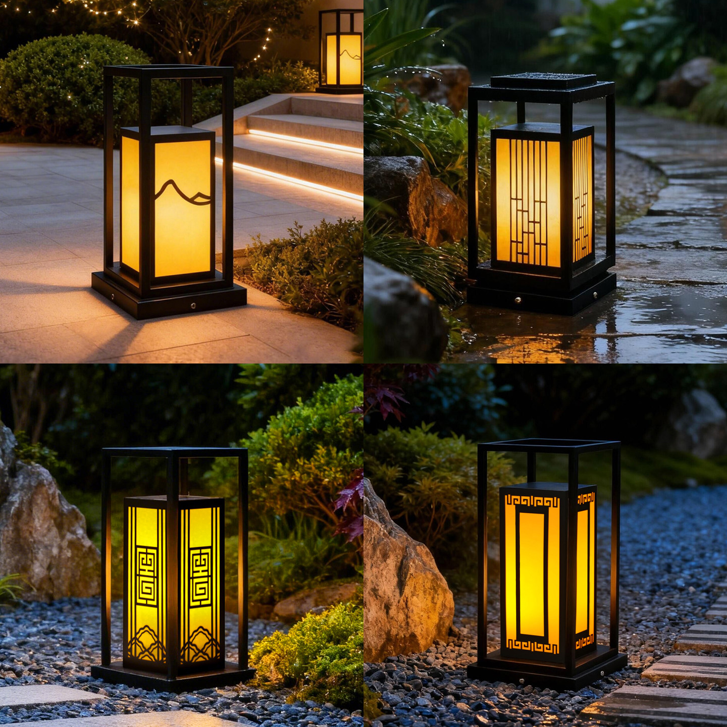 新中式户外防水草坪灯别墅庭院花园灯园林景观灯室外太阳能落地灯,淘宝优惠券,粉丝福利购,淘宝优惠卷